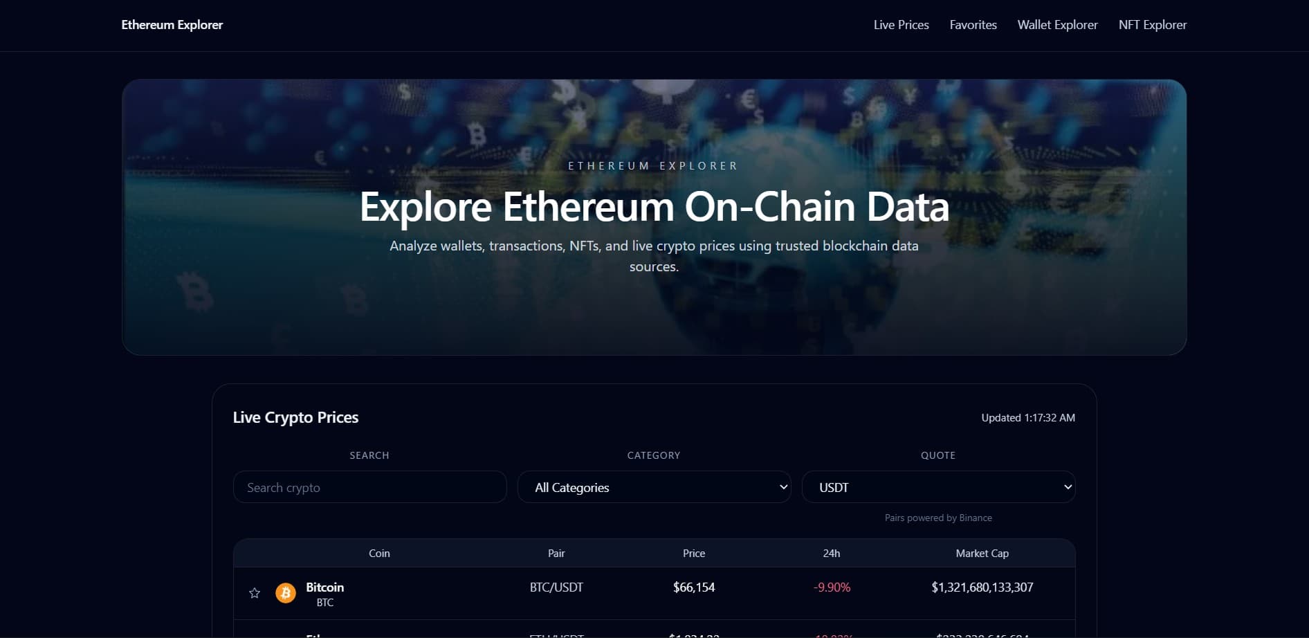 Ethereum Explorer preview image