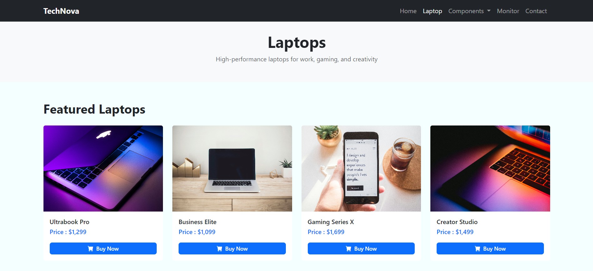 Small E-Commerce Landing Page preview image